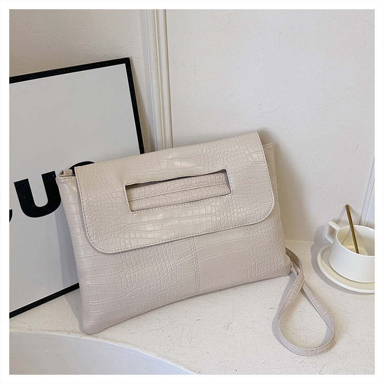 New cross-border foreign trade crocodile pattern strap clutch bag, large-capacity file bag, storage bag, official document bag, crossbody bag undefined
