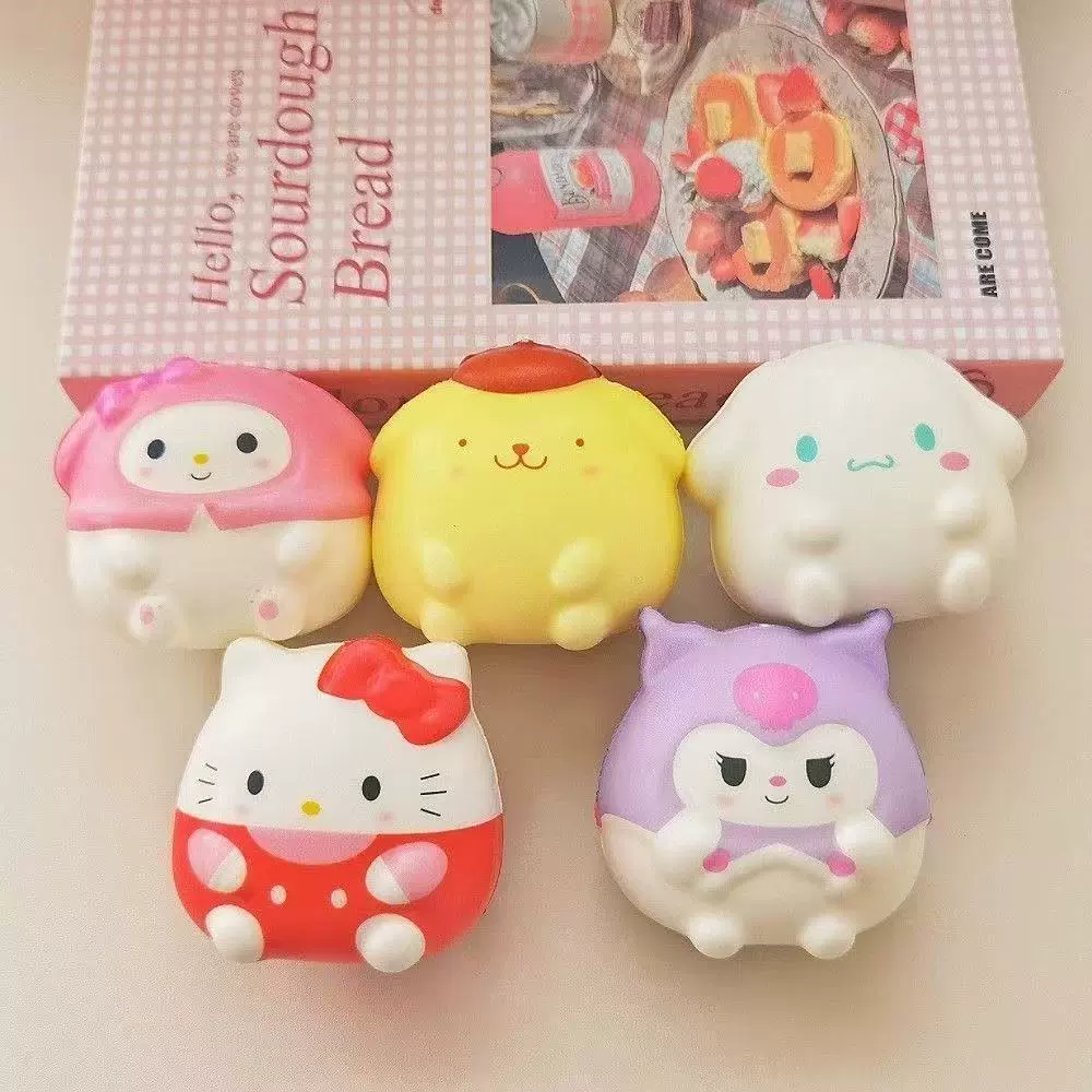 Sanrio щепотка медленного отскока pu вспенивается игрушка вентиляция декомпрессии куклы для детей декомпрессионная игрушка для взрослых
