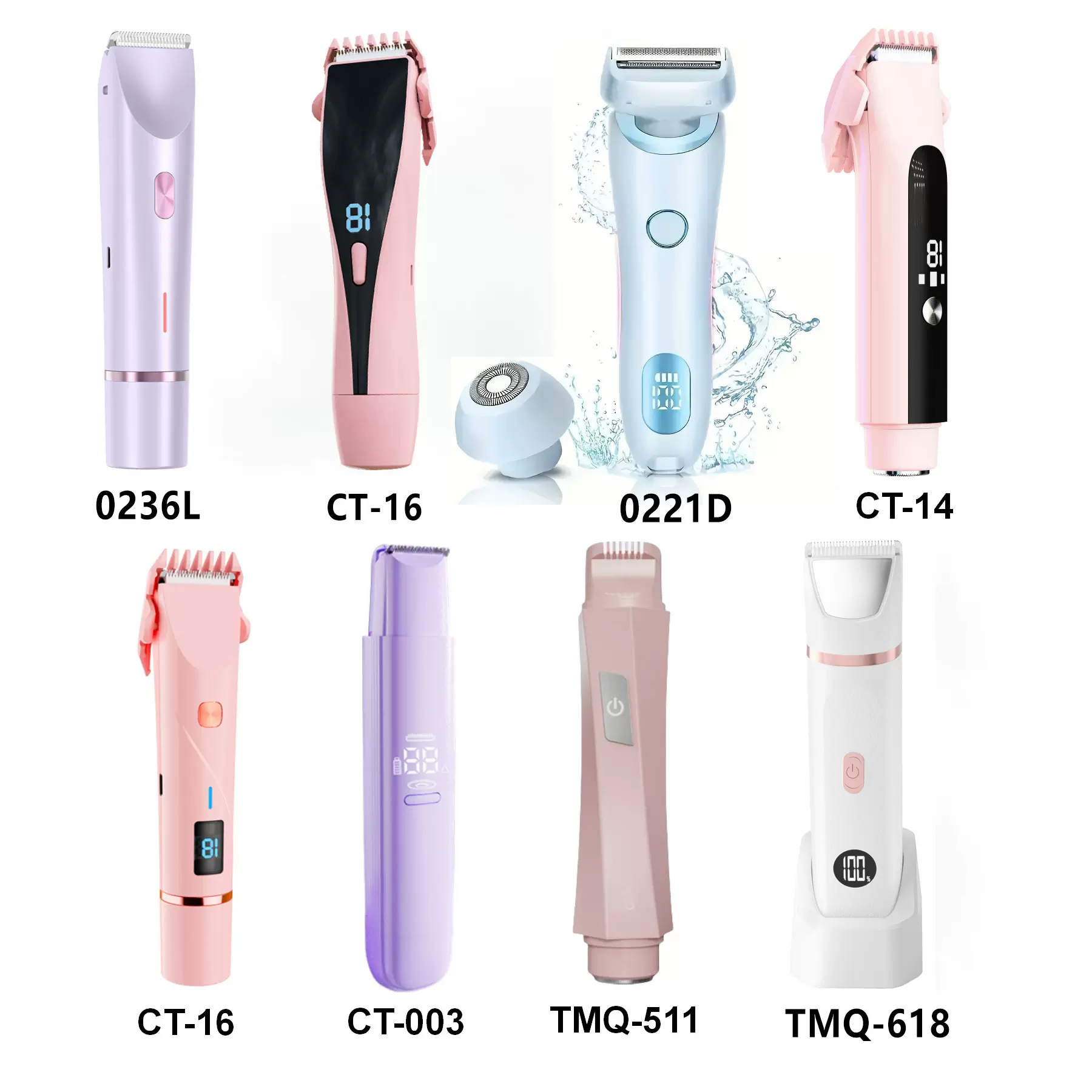 跨境女士剃毛器私处剃阴器双头电动脱毛器二合一脱毛仪腋毛修剪器