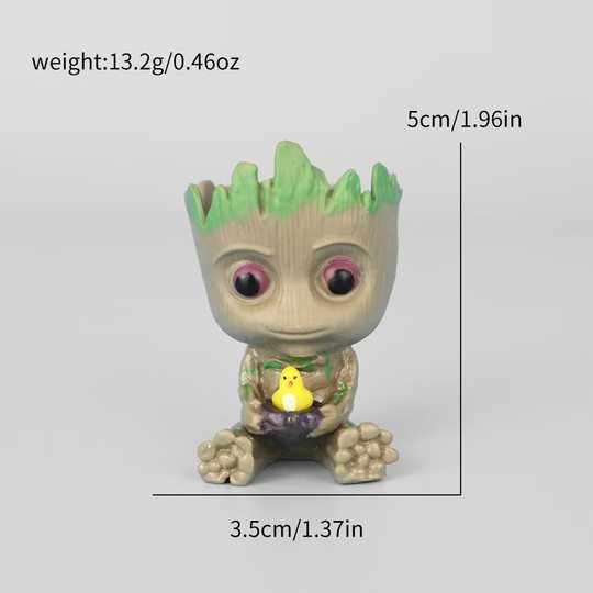 Cross-border Flower Tree Man Holding Bird Nest Tree Man Ornaments Galaxy Guard Hand-held Groot Tree Man Car Ornaments