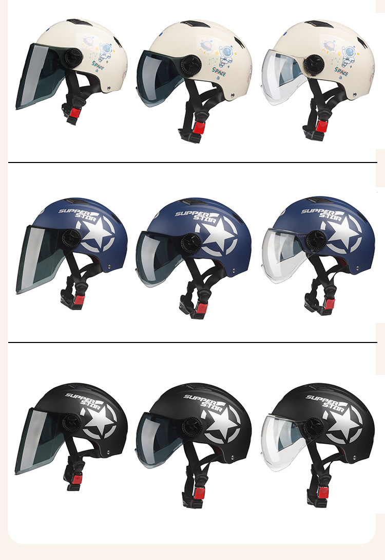 3C Certified Electric Motorcycle Helmet Women's Men's Summer Sunscreen