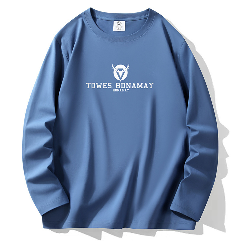 Spring/Autumn 200g 100% pure cotton long-sleeve T-shirt, heavyweight cotton undershirt, men's sweatshirt, men's top Spring/Autumn 200g 100% pure cotton long-sleeve T-shirt, heavyweight cotton undershirt, men's sweatshirt, men's top