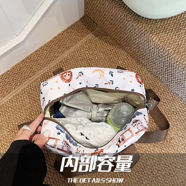 妈咪包可爱卡通外出手提母婴包2025新款单肩斜挎包包便当包午餐包|undefined