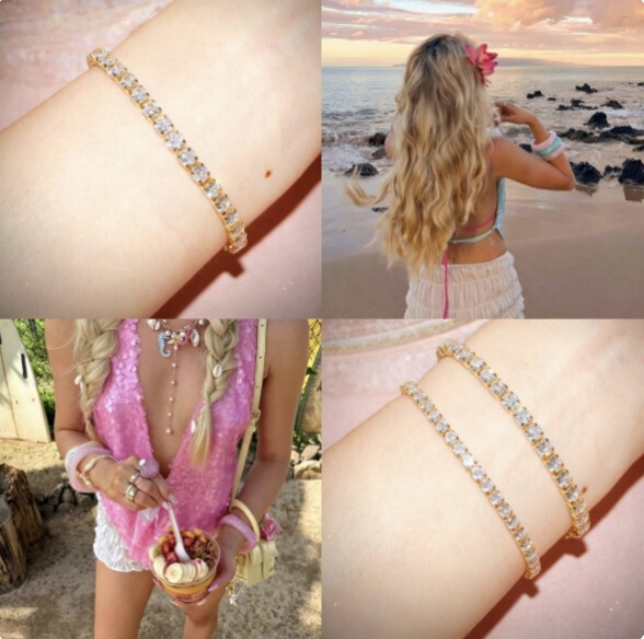 Sweet beach vacation style layered tennis bracelet Sweet beach vacation style layered tennis bracelet
