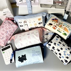 猫かわいいプリントペン袋ins日系大容量文房具袋少女心学生文房具袋収納袋