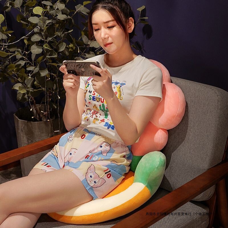 フラワーシートクッション、椅子クッション、背もたれ一体型オフィス腰サポート、座りがちな座りやすいお尻クッション、椅子クッション、出窓レイジーパッド|undefined