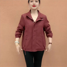 一件代发直播爆款妈妈装外套女2025春秋季新款时尚洋气夹克风上衣