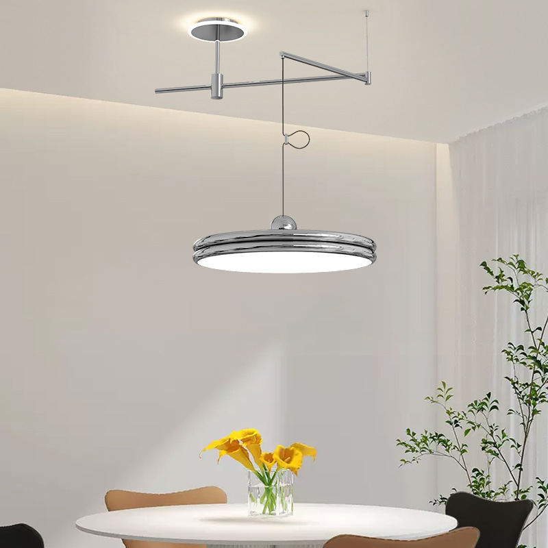 Lámpara de techo moderna y minimalista para restaurante, lámpara de mesa de comedor, lámpara creativa con personalidad para barra de bar, lámpara de techo con brazo oscilante UFO 270L