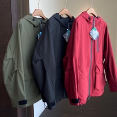 酷帅时髦 慵懒范山系休闲冲锋衣外套连帽上衣女秋冬新款W2140Z
