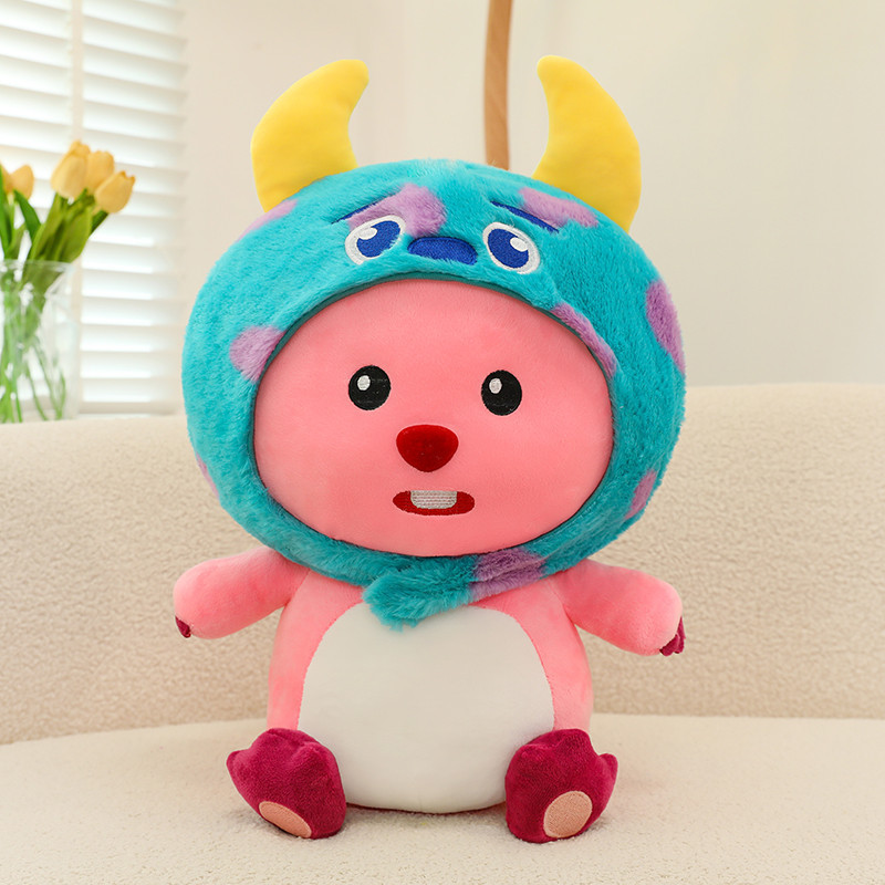 Popular en línea popular cross-dressing lindo Beaver Ruby loopy pargo asado muñeca de peluche de juguete ventas directas de la fábrica