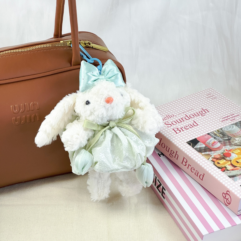 垂れ耳ウサギぬいぐるみキーホルダーペンダントウサギ人形スクールバッグペンダント誕生日ギフト人形卸売|undefined
