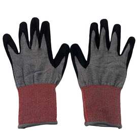 户外骑行劳保防割丁晴浸胶手套18针HPPE建筑搬运防护手套现货批发