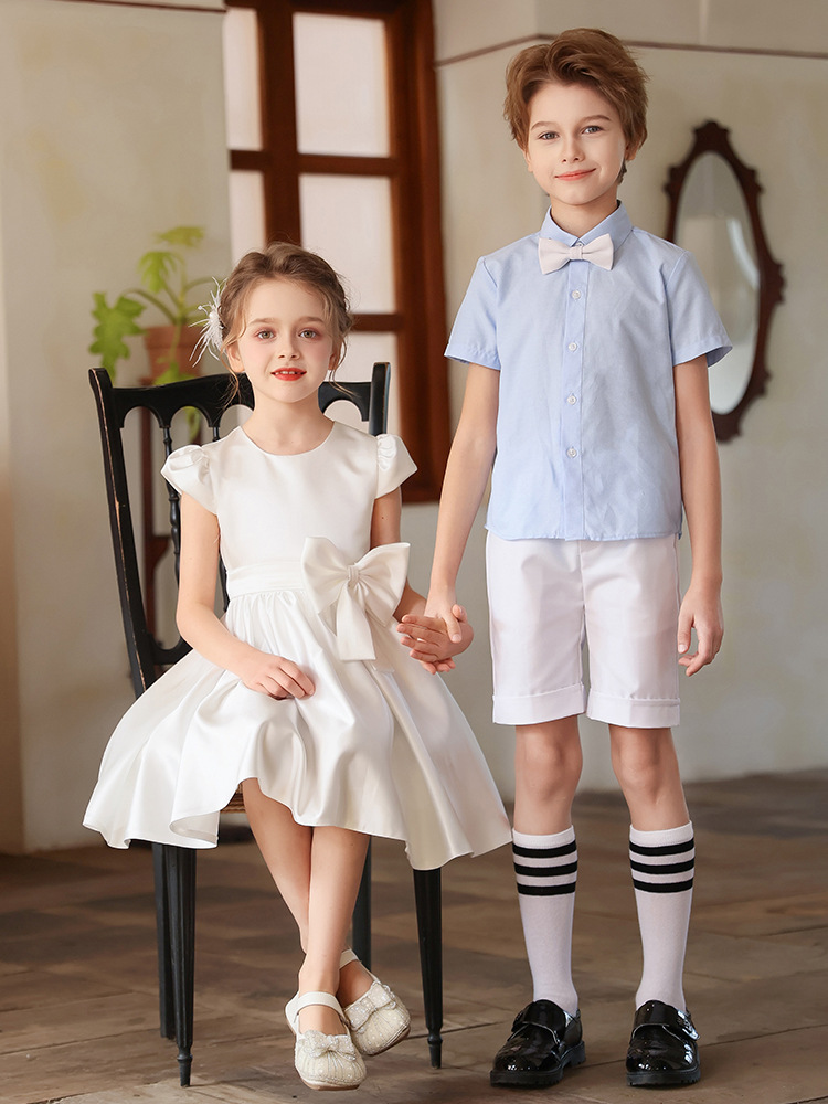 Ropa de actuación del Día del Niño, ropa de clase de verano para estudiantes de primaria y secundaria, traje de camisa, ropa de coro de graduación de jardín de infantes