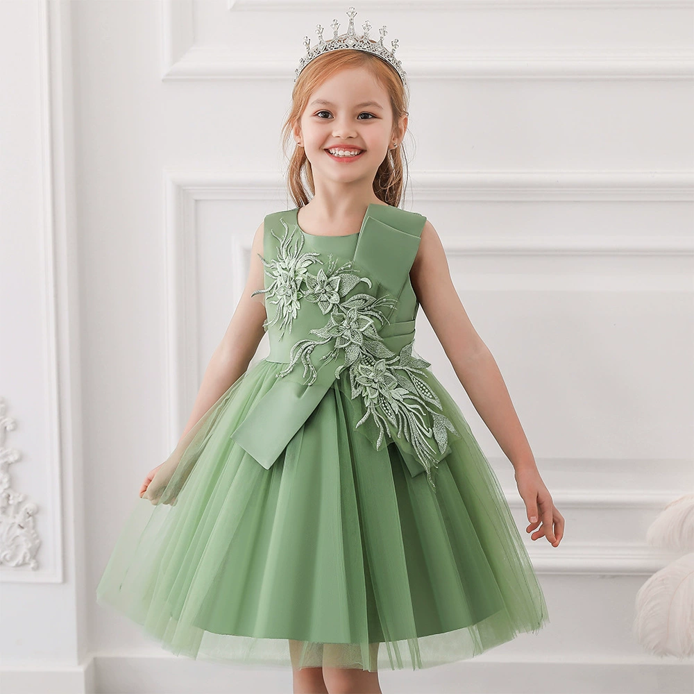 Sticker with bow, small princess costume, wedding dress, for catwalk