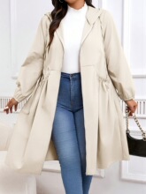 H 14005 Fashion Loose Long Coat �����г������� �羳ŷ��