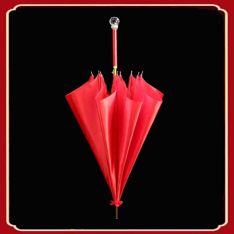 Boda paraguas rojo paraguas de la boda festivo boda novia paraguas simple mango largo estilo antiguo boda chino paraguas rojo paraguas de la boda