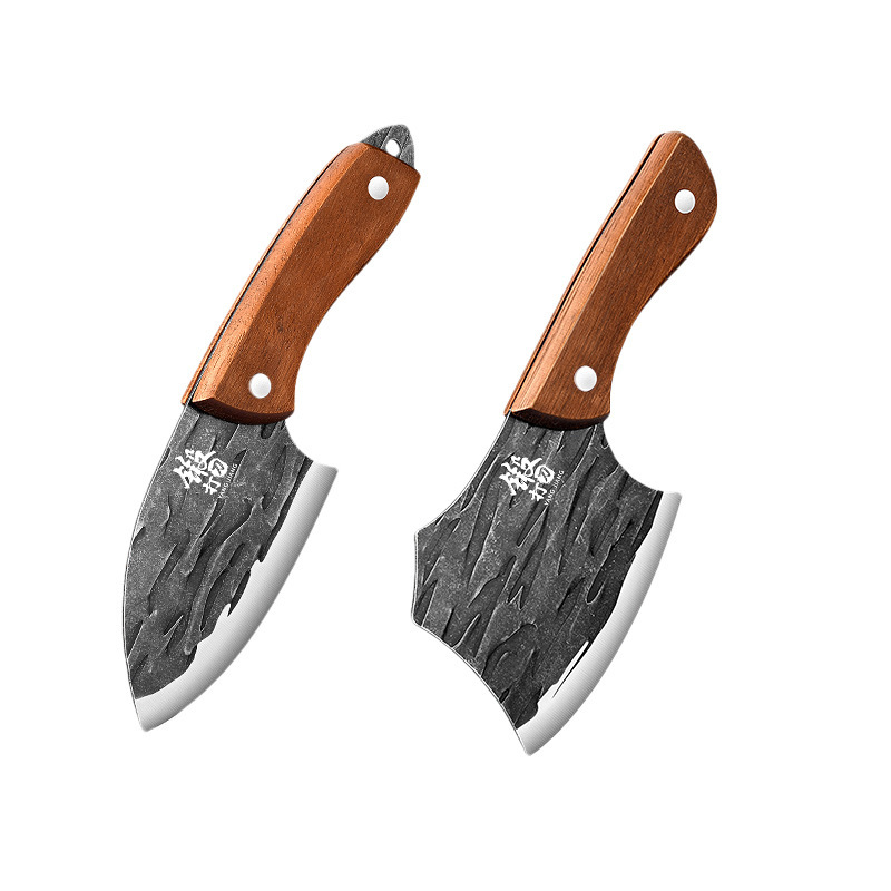 Cuchillo de cocina forjado pequeño cuchillo de cocina doméstico cuchillo de corte de cocina mini cuchillo al aire libre soporte de acero inoxidable