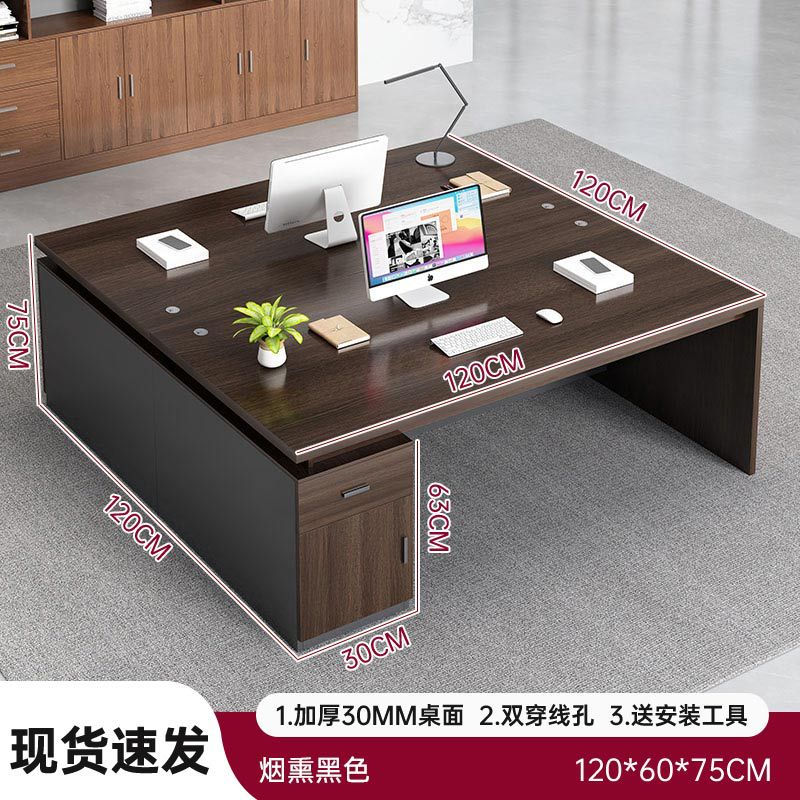 Mesa de oficina doble cara a cara mesa de oficina combinación con cajón mesa de trabajo 2 mesa de computadora financiera para dos personas