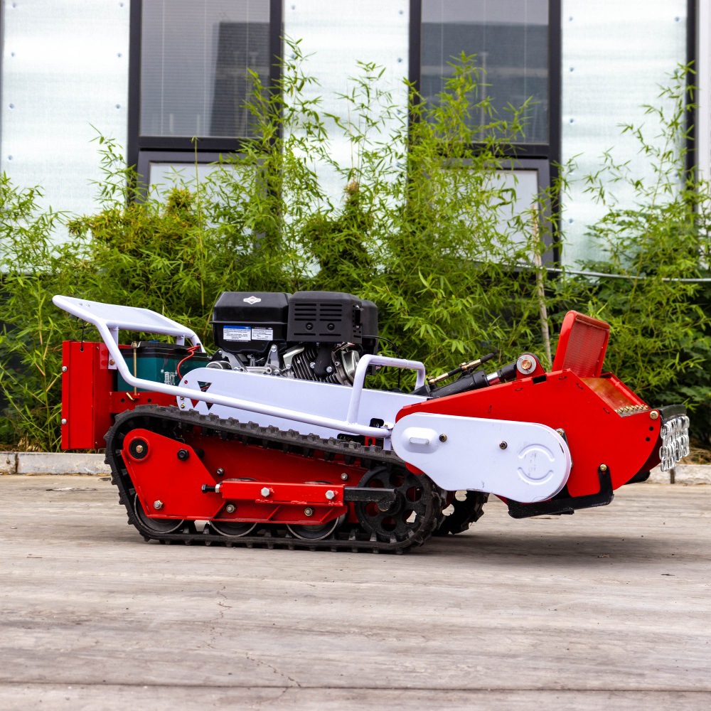 出口法国履带遥控割草机 花园果园智能剪草机 河堤爬坡割草除草机