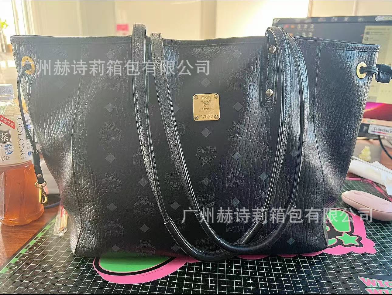 New MC Print Mother-Daughter Tote Bag Large Capacity Crossbody Fashion Versatile Underarm Commuter Women's Bag - Thumbnail 6