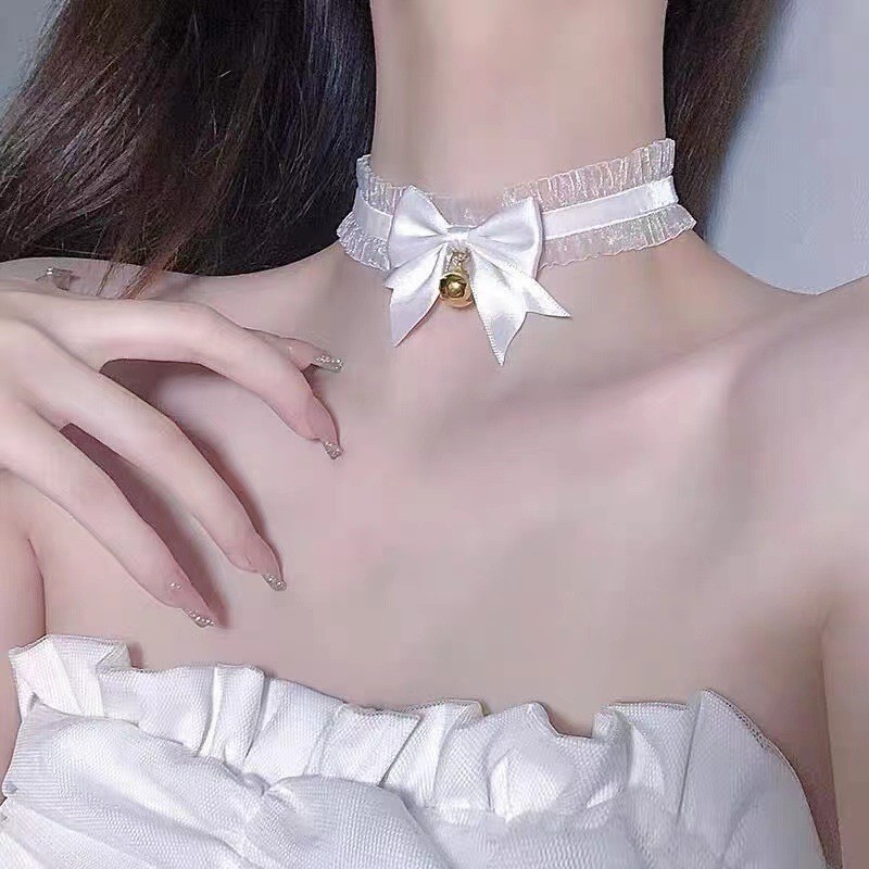 Cat Ear Bell Hairband with Bow for Cosplay and Maid Costumes — detail image 3
