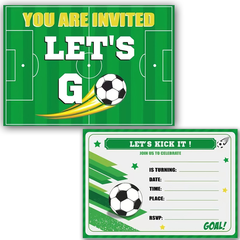 Football World Cup Theme Festival Scene Arrangement Party Decoration Invitation Letter Invitation Card Greeting Card Envelope