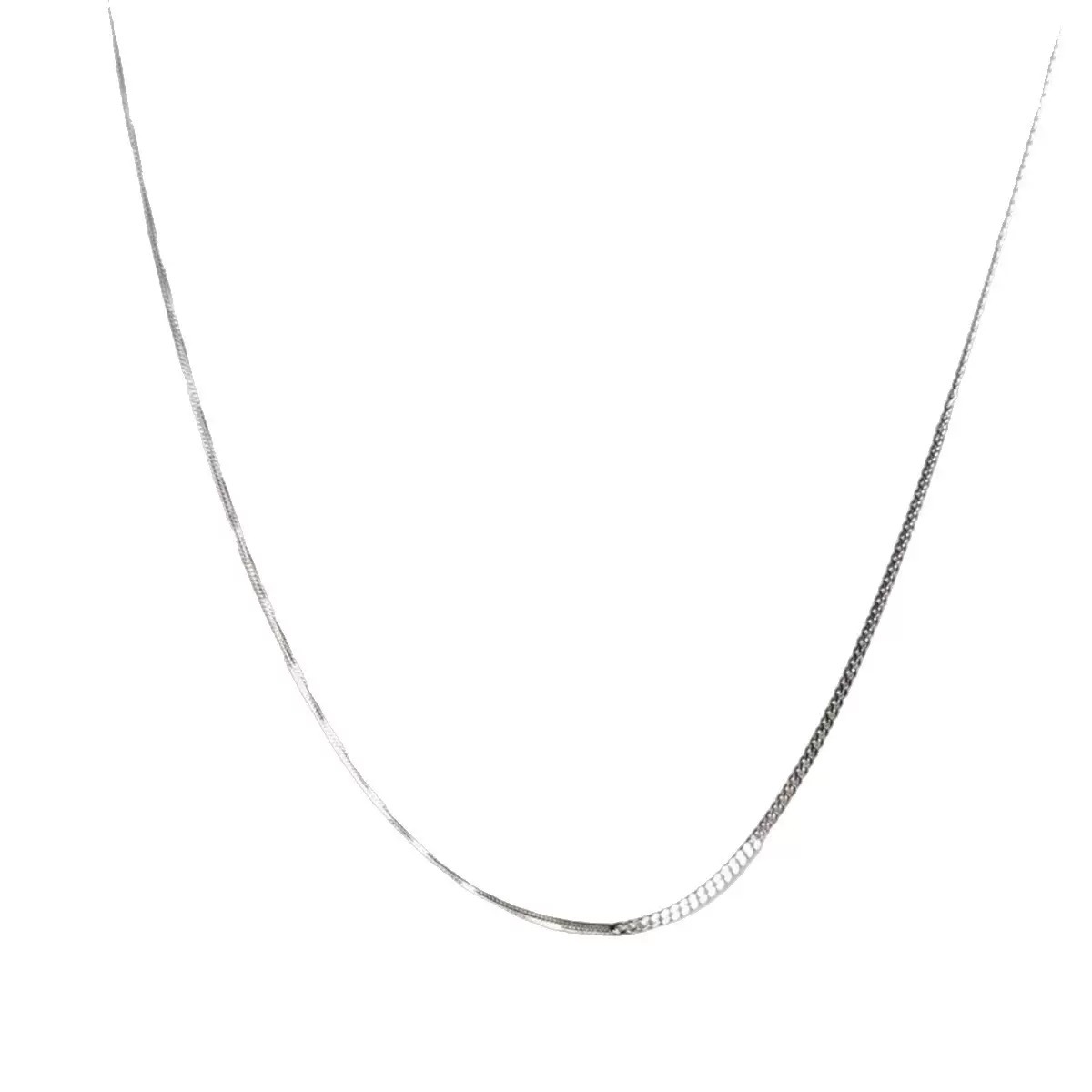 Asymmetric Patchwork Double Layer Necklace Minimalist Style_voghion.com