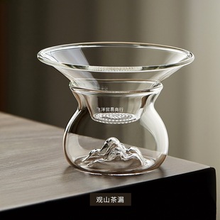 Taiwan Heat-Resistant Glass Tea Strainer Tea Filter Creative Tea Leaf Filter Tea Separator Funnel Tea Set Accessories Tea Strainer