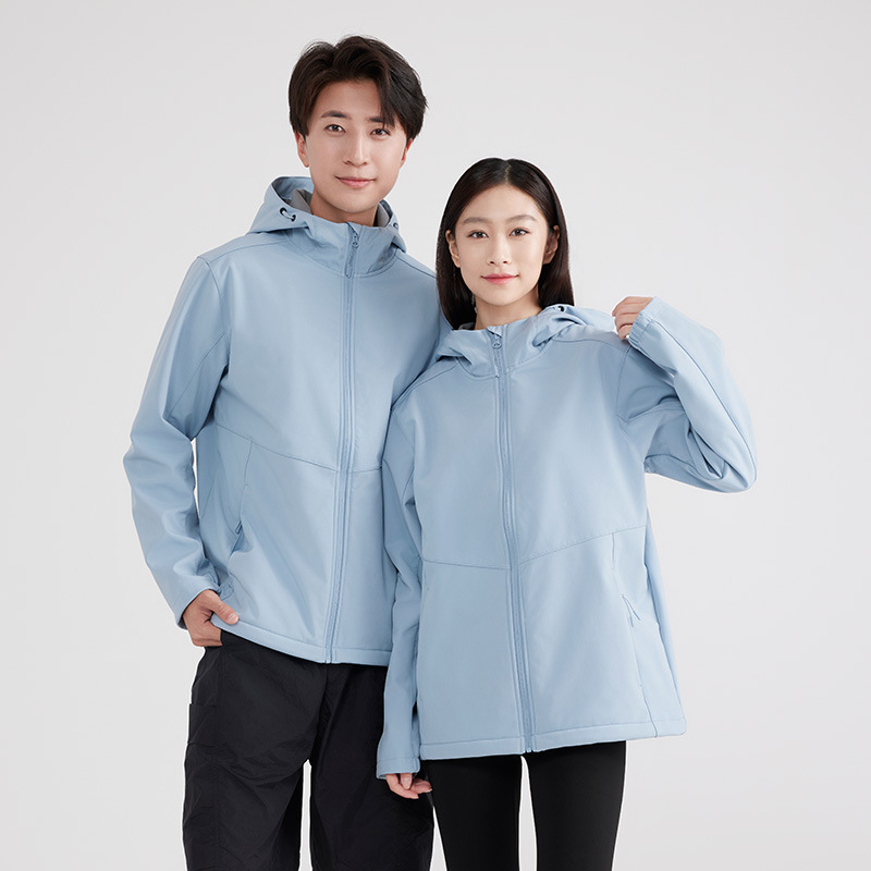 Chong Feng Yi Shan Soft Shell Outdoor Waterproof Windproof Jacket Couple Single Layer Jacket Single Chong Self-driving Travel Group Suit