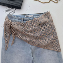 高档镂空水溶蕾丝大三角巾女叠穿屁帘格子厚实优雅领巾时尚OL围巾