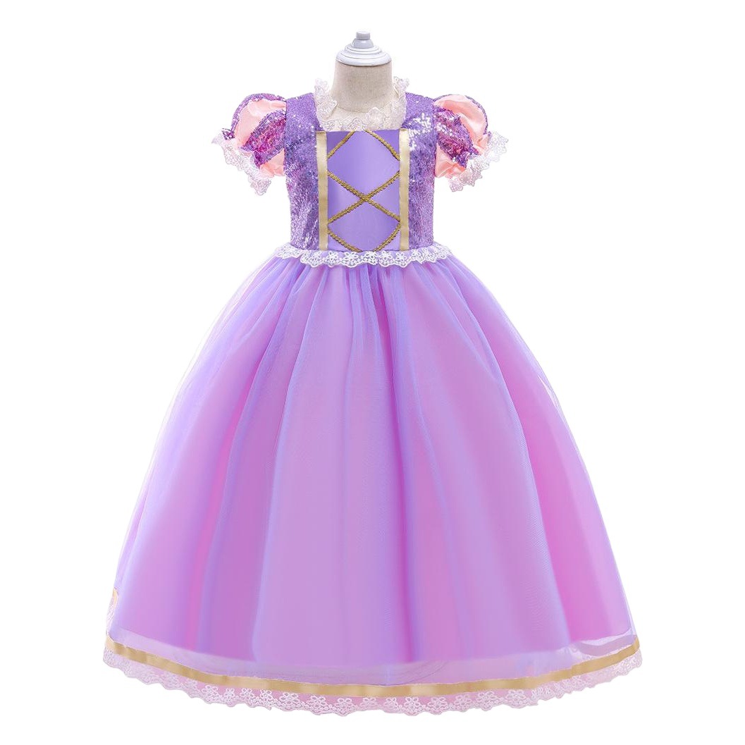 Wansheng cos europeo y americano de los niños de la belleza para dormir vestido de hilo hinchado ailuo vestido de princesa Festival rendimiento vestido de las niñas