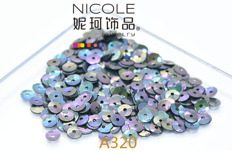 Austria importó lentejuelas 4mm cóncavo bordado francés Glitter Ropa Accesorios 10g Pack
