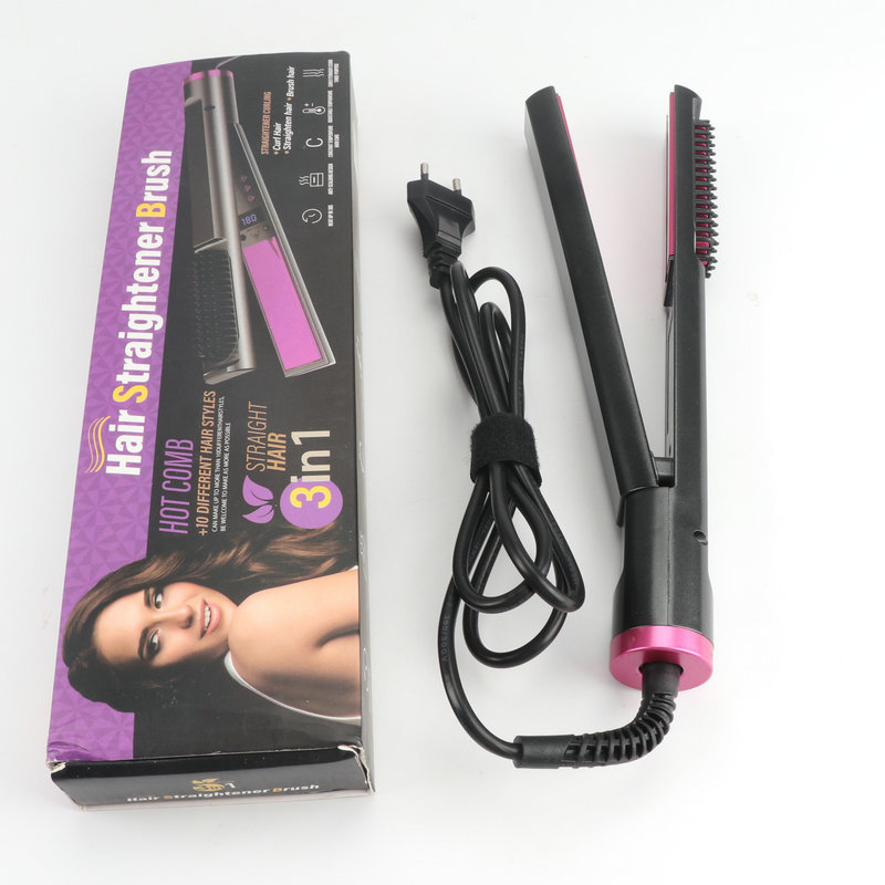 陶瓷两用电夹板直发器懒人无热卷发棒直卷两用卷发器家用直发棒