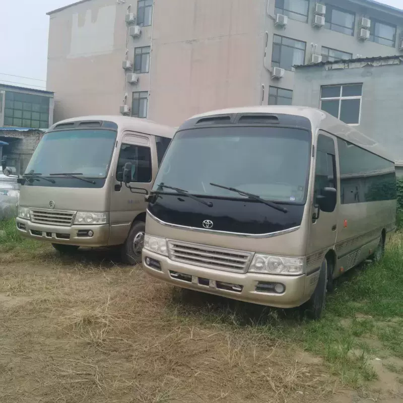 出口非洲二手中型客车19-23座 丰田考斯特19座20座全车原漆自动门
