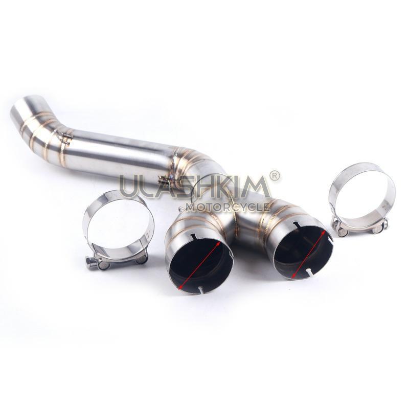Motorcycle Sports Car Modified Exhaust Suitable for Bmw S1000Rr 304 Stainless Steel Mid-Section Exhaust Pipe