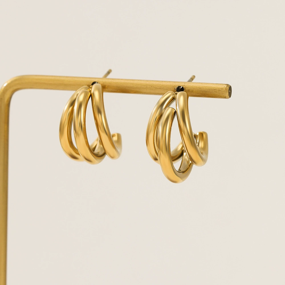 Серьги, товары Южной Кореи, ювелирная нержавеющая сталь, стиль Chanel, стиль высокого качества, (跨境贸易)