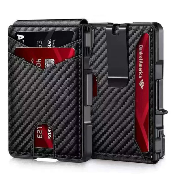 Amazon's New Wallet Men's Business Casual Multi-Card Slot Folding Wallet Anti-Theft Brushed Leather Men's Wallet
