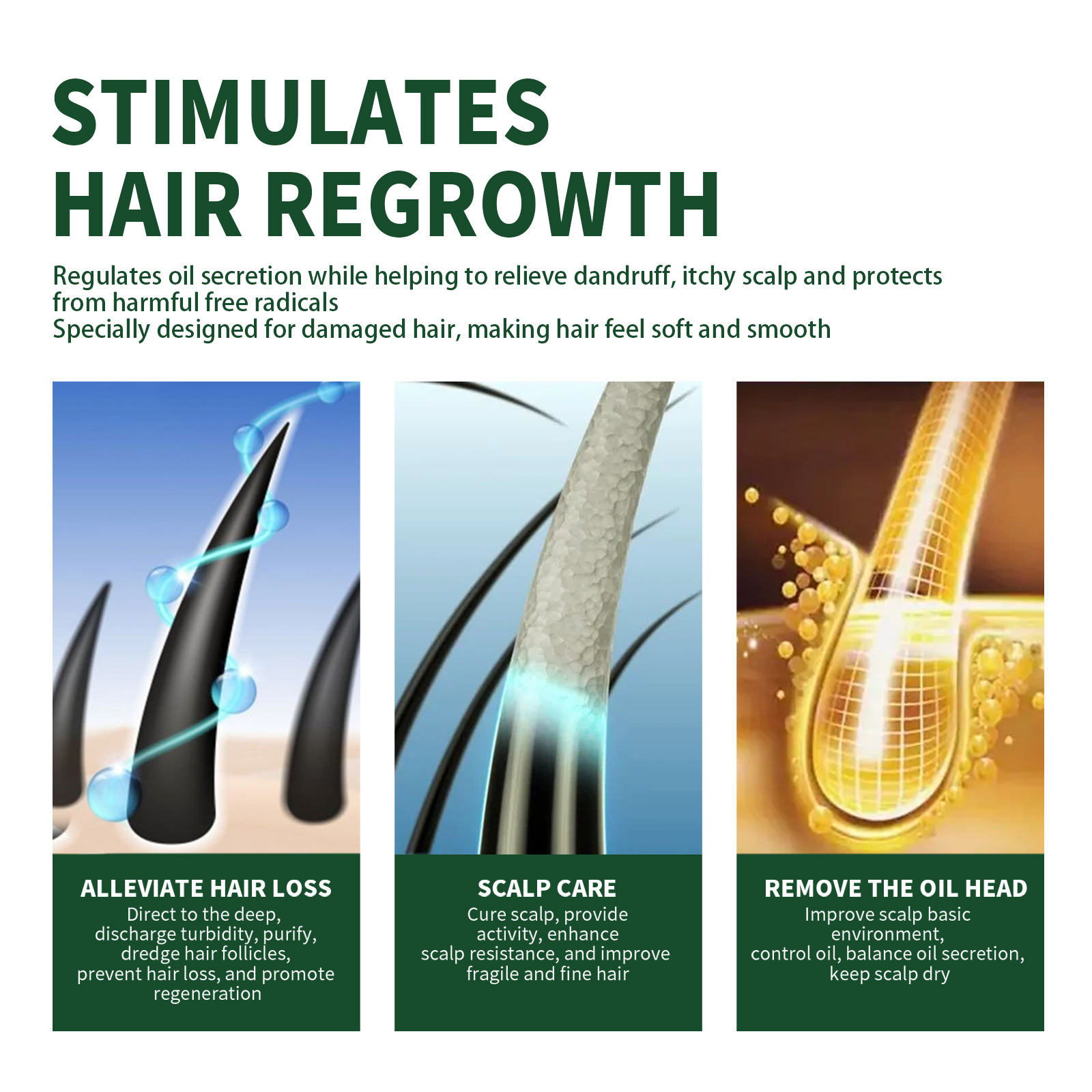 EELHOE Ginseng Hair Thickness Spray, hair care and hair care improvement, hair care, moisturizing and anti-hair loss nutrition spray_voghion.com