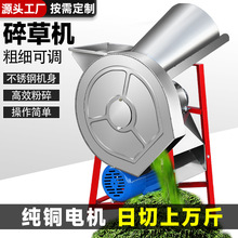 不锈钢切草机多功能铡草机小型电动粉碎机打猪草机红薯切丁机养殖