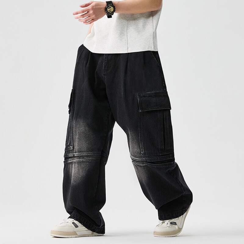 Summer Plus-Size Japanese-Style American Retro High Street Jeans Unisex Workwear Casual Long Pants H817/P85 Summer Plus-Size Japanese-Style American Retro High Street Jeans Unisex Workwear Casual Long Pants H817/P85