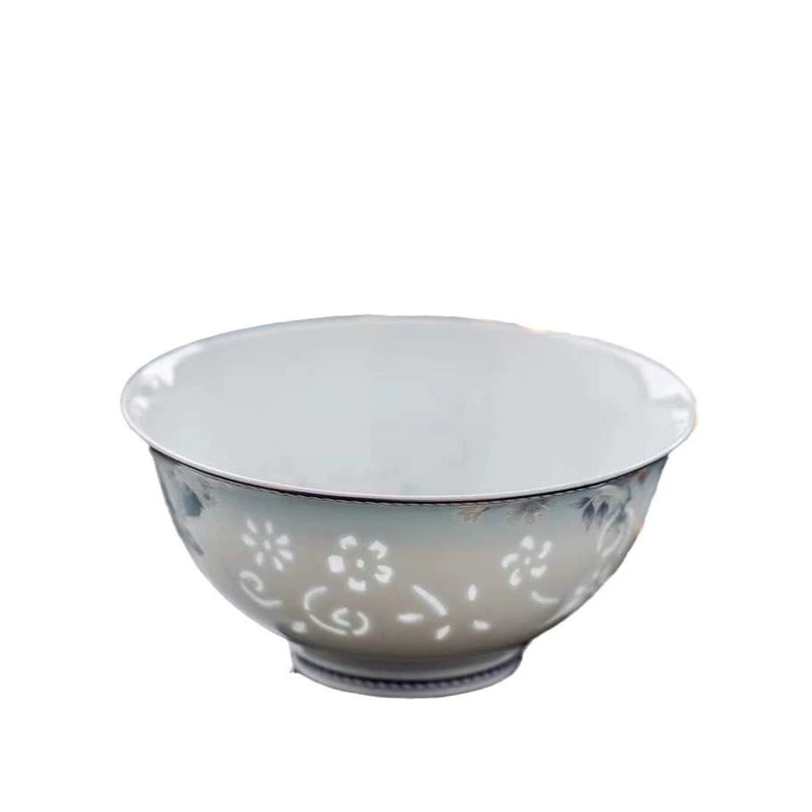 Свадебная посуда Jingdezhen высоко-белый фарфор утолщенные чаши и тарелки большой набор на десять человек свадебный приданый синяя и белая керамика