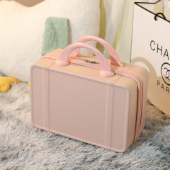 レトロスーツケース 14inch 化粧ケース小さなスーツケース女性のミニお土産小型軽量パスワードボックススーツケース