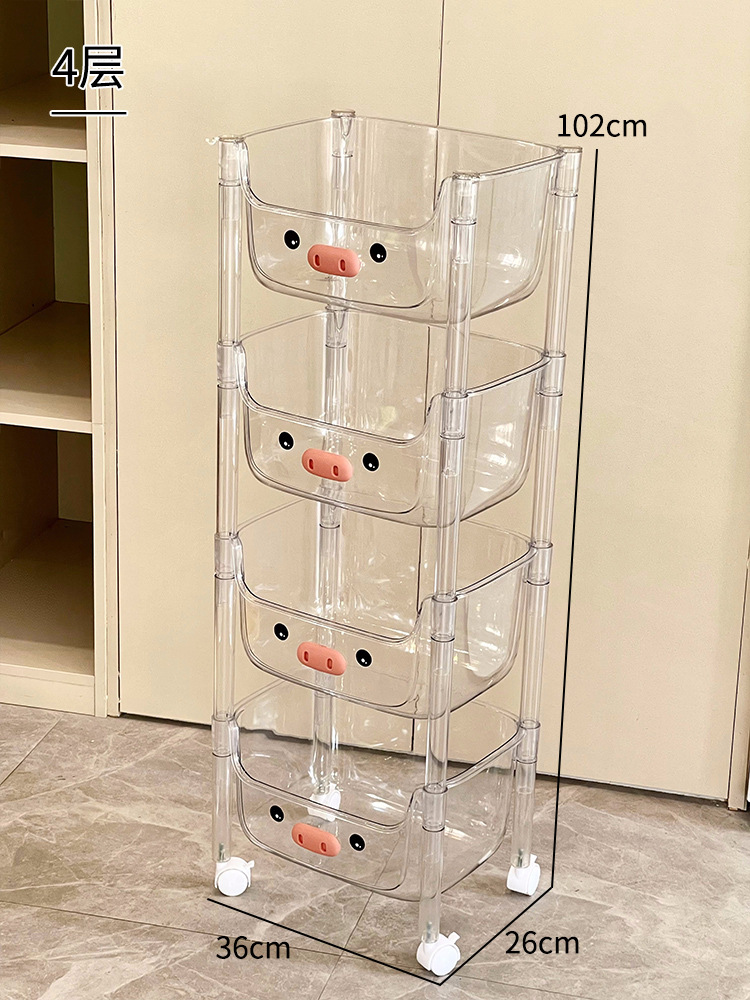 Piso Trolley móvil merienda gabinete de almacenamiento de múltiples capas de noche estantería dormitorio hogar artefacto rack de almacenamiento