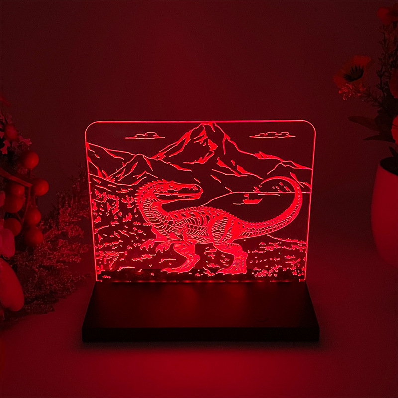 Dormitorio acrílico lámpara de noche atmósfera regalo elemento de Navidad toque colorido control remoto lámpara USB de escritorio