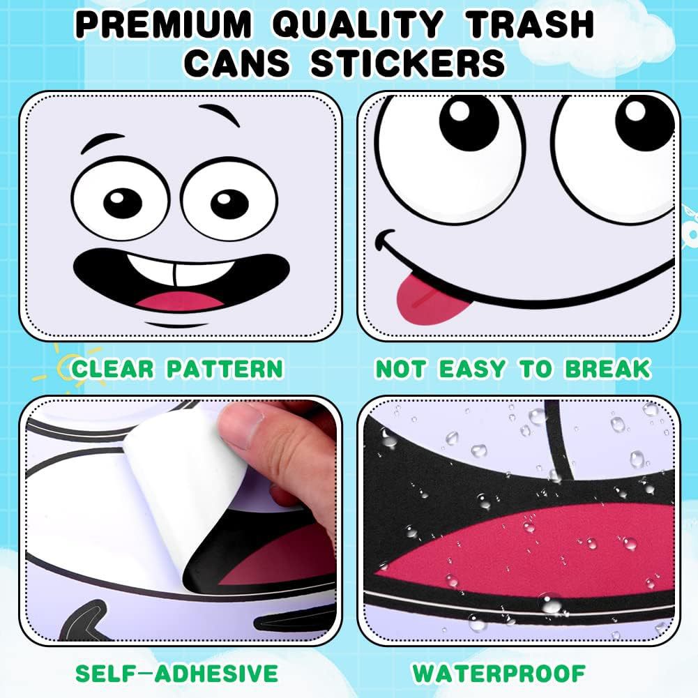 8 piezas de Amazon caricatura emoticon ojos pegatinas de basura pegatinas de pared decoración pegatinas fabricantes de pegatinas refrigeradoras