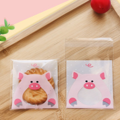 7*7 die-cut OPP plastic packaging self-adhesive bag universal cartoon plastic bag baking food biscuit bag wholesale