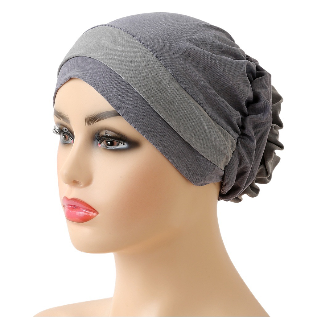 Fashion double color plate flower hat chemotherapy cap small cap base cap H133