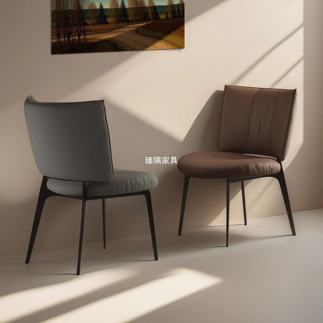 Silla de comedor de lujo ligera italiana silla doméstica moderna y simple mesa de comedor de hotel silla respaldada isla taburete de paquete suave