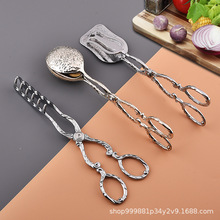 创意复古锌合金户外烧烤夹批发家用厨房食品夹酒店面包夹食物夹子