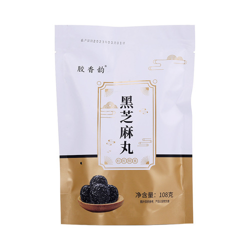 Manufacturer wholesale bagged 108g black sesame balls health black sesame balls original factory bulk price advantage